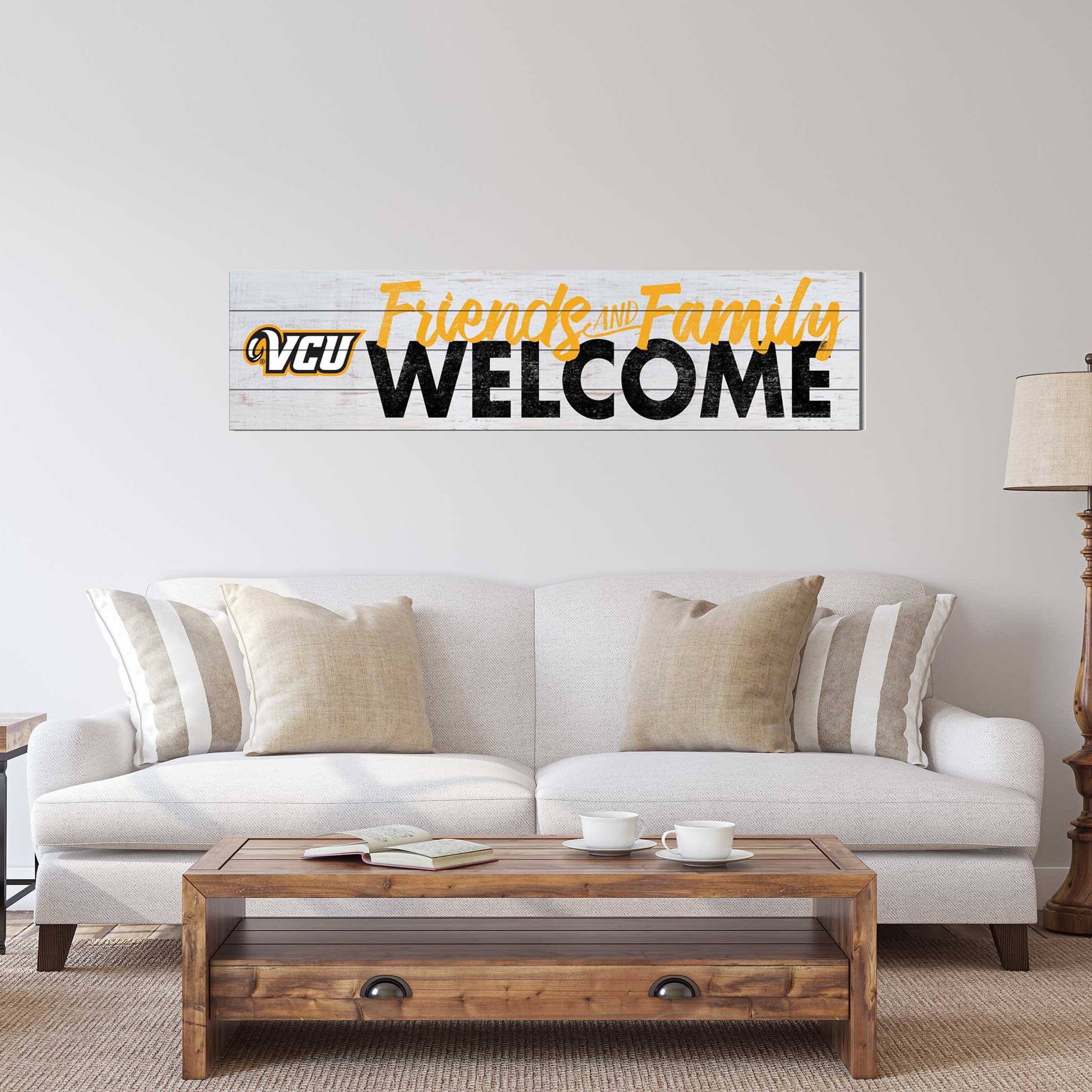 Jardine VCU Rams 10'' x 40'' Friends & Family Welcome Sign White ...