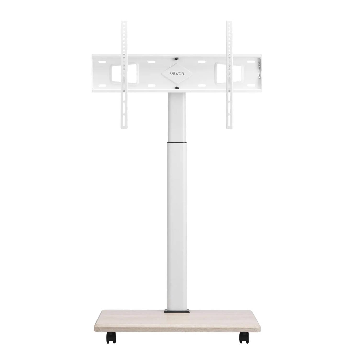 Stock Preferred - Rolling TV Stand Mobile TV Cart for 32–70 Inch Screens - White