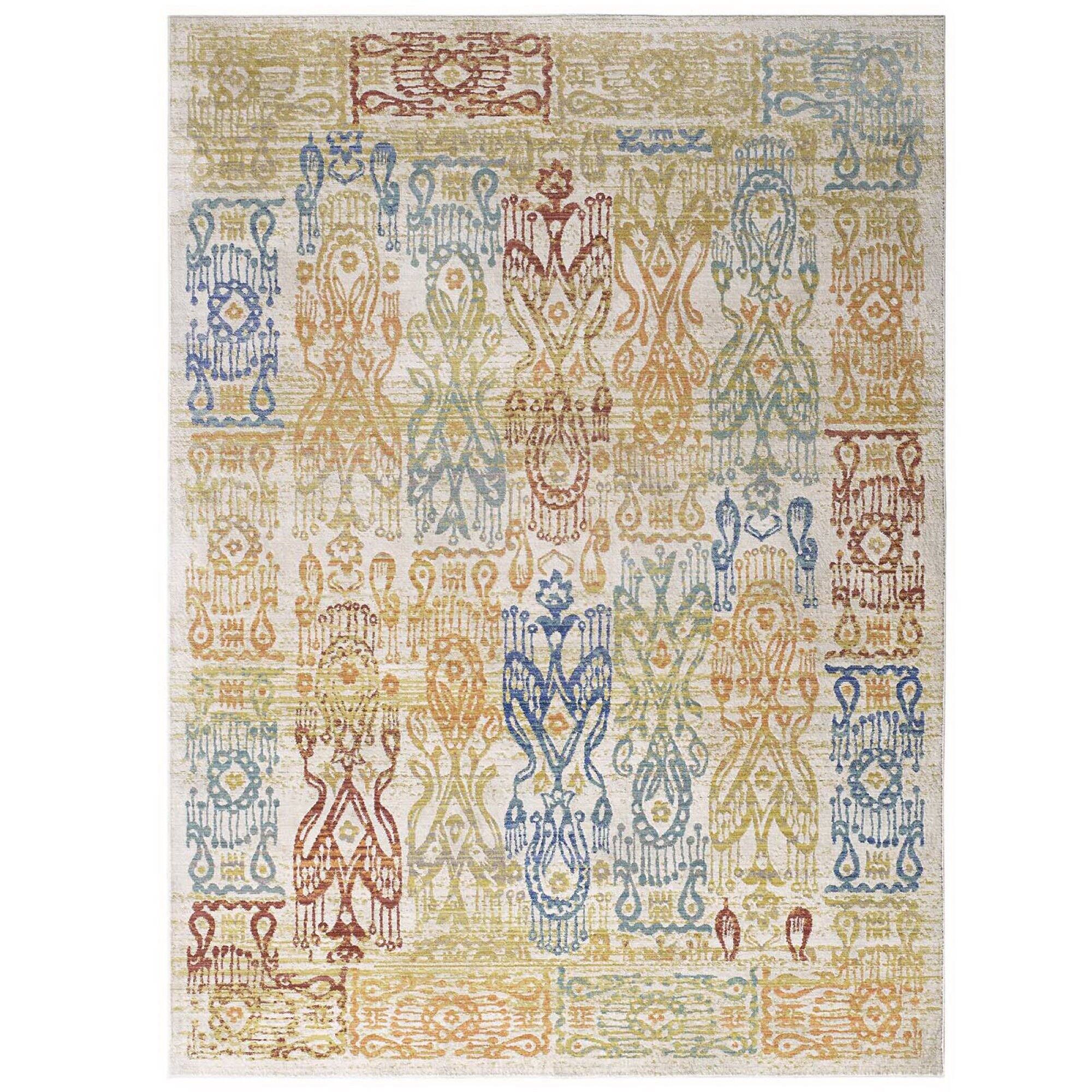 Angle. Modway - Solimar Distressed Southwestern Aztec Area Rug - Multicolored.