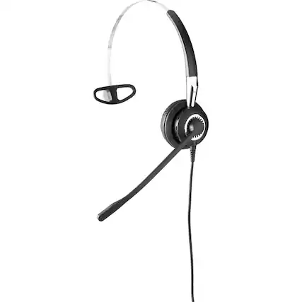 Front. Jabra - Jabra BIZ 2400 II Wired Mono Headset - Mono - Quick Disconnect - Wired - 150 Hz to 6.80 kHz - Over-the-ear - Monaural - Red.