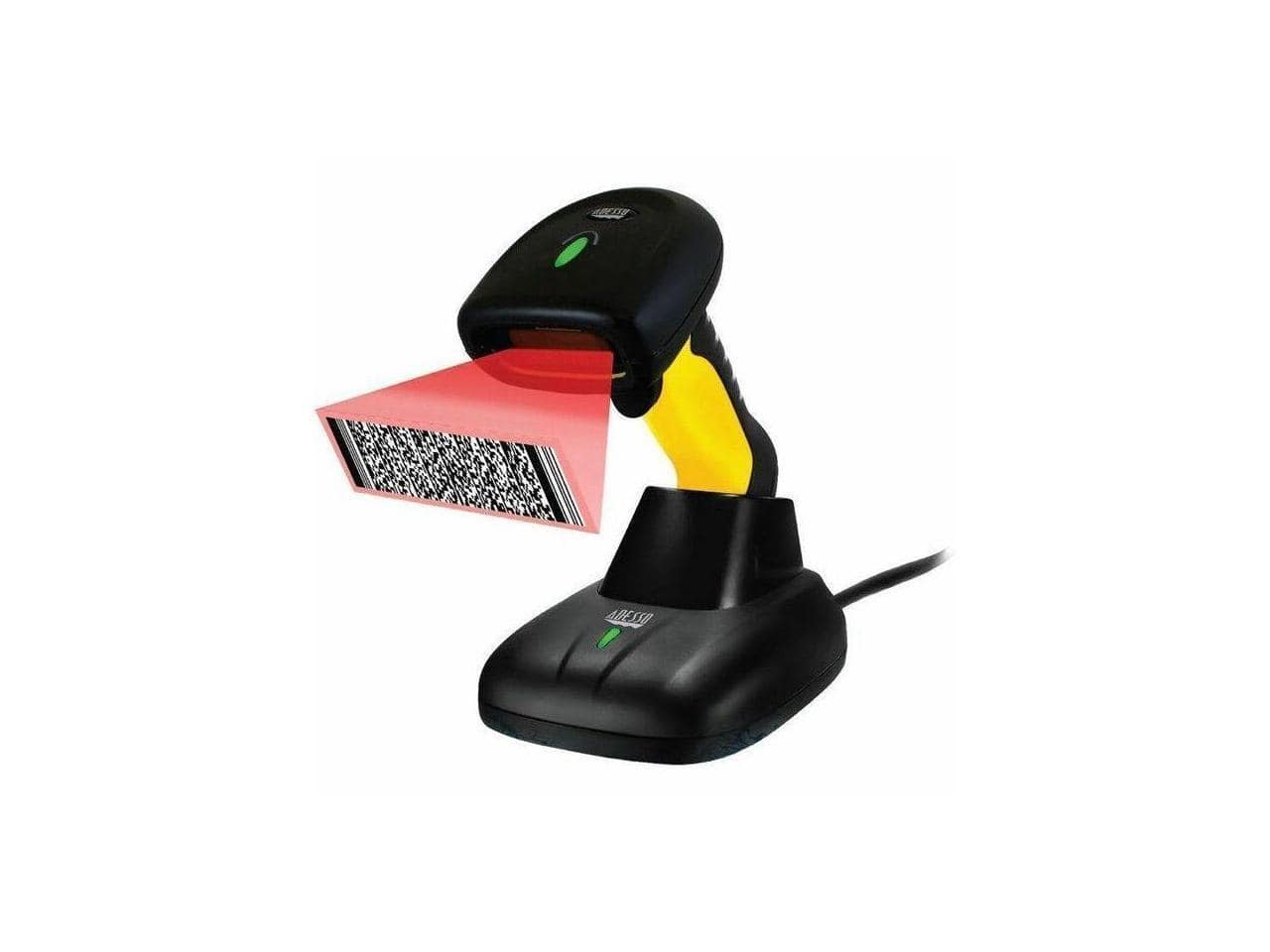 Adesso - Bluetooth & 2.4Ghz Wireless Waterproof 2D Barcode Scanner Nuscan5200 - Black