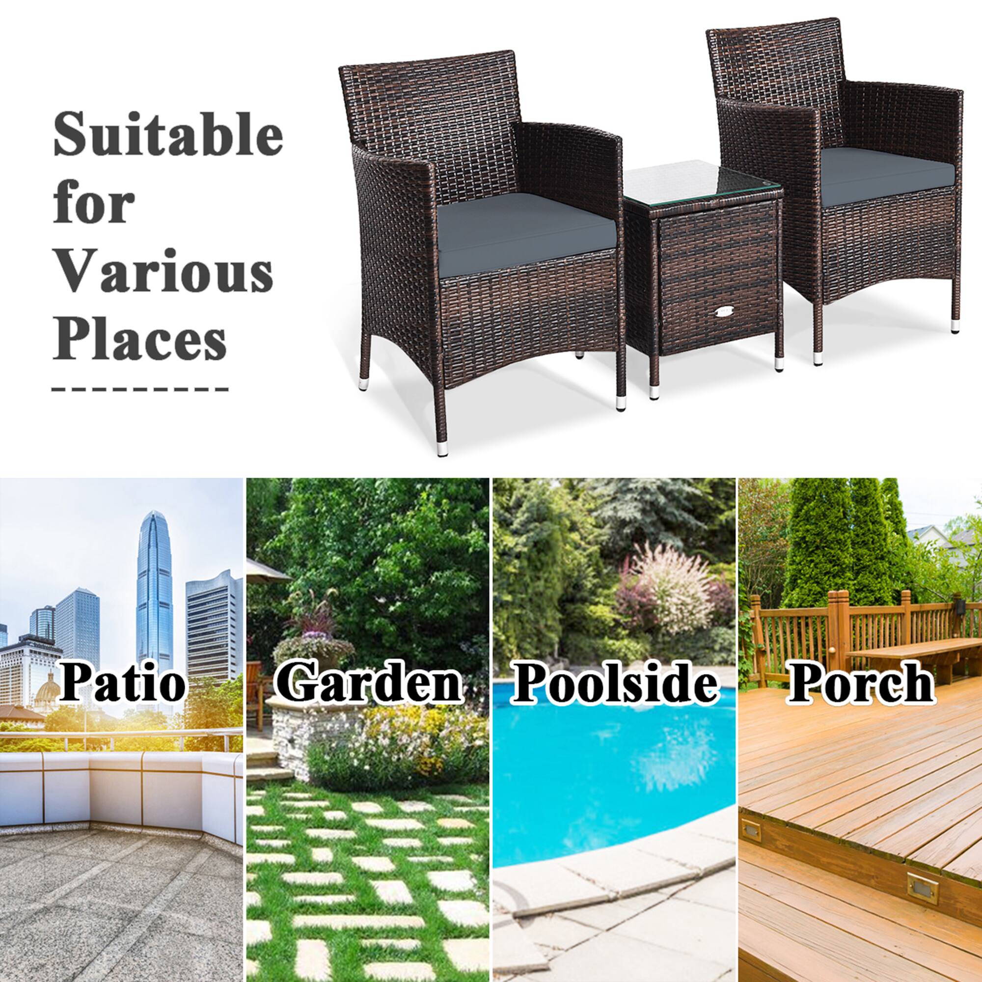 Suitable for Various Places
Patio
Garden
Poolside
Porch