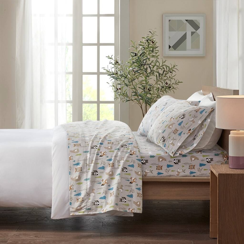 Gracie Mills - Persephone Cotton Flannel Sheet Set - Thumbnail 3