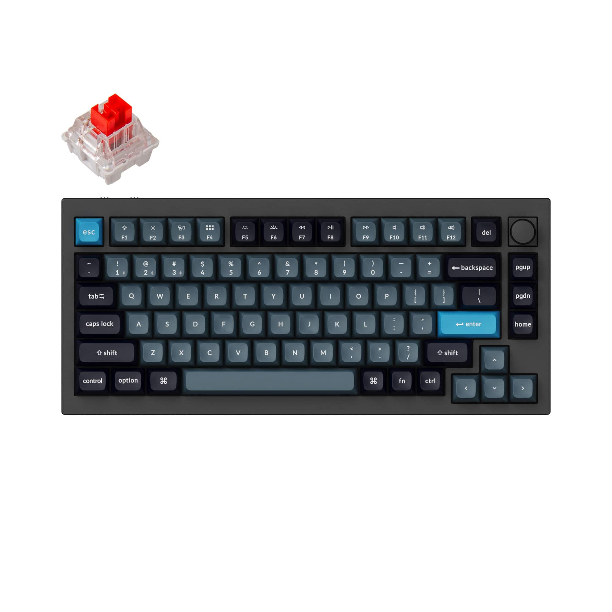 Keychron Q1 Pro Red Switch Mechanical Keyboard Mac or PC Black Q1P-M1 -  Best Buy