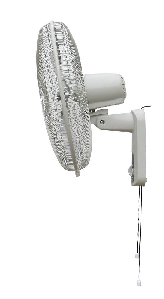 Alt View 2. iLIVING - 18" Oscillating Wall Mount Fan, 3-Speed, Adjustable Tilt, 1650 CFM, Metal Blade & Grille, for Home, Gym, Office - Gray.