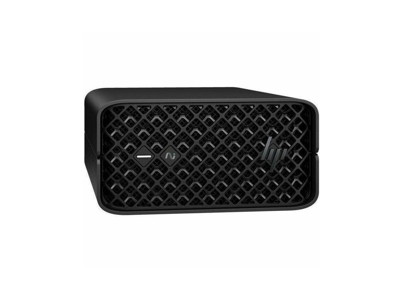 Alt View 5. HP - HP Z2 Mini G1a - Ryzen AI MAX 380 - 32GB - 1TB SSD - Win 11 Pro - Radeon 8040S - 2.5GbE - Wireless - BN4F6UT#ABA - Black.