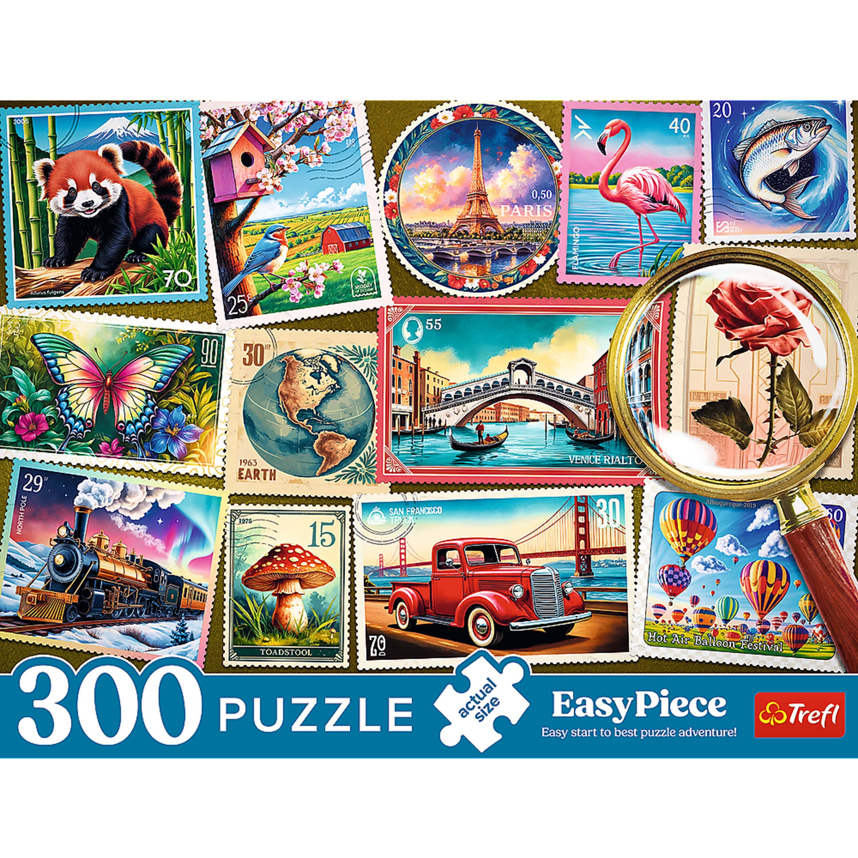 40 20 OF 25 90 30  
55 0,50 PARIS LAMINGO Sle 29" POLE HORTH POLE 1963 EARTH T9T9 15 SAN FRANCEPCO 180 VENCE RIALT 3Q 50 TOADSTOOL 79 300 PUZZLE  
actual size Hot Air Balloon-Festival  
EasyPiece  
Easy start to best puzzle adventure!  
Trefl