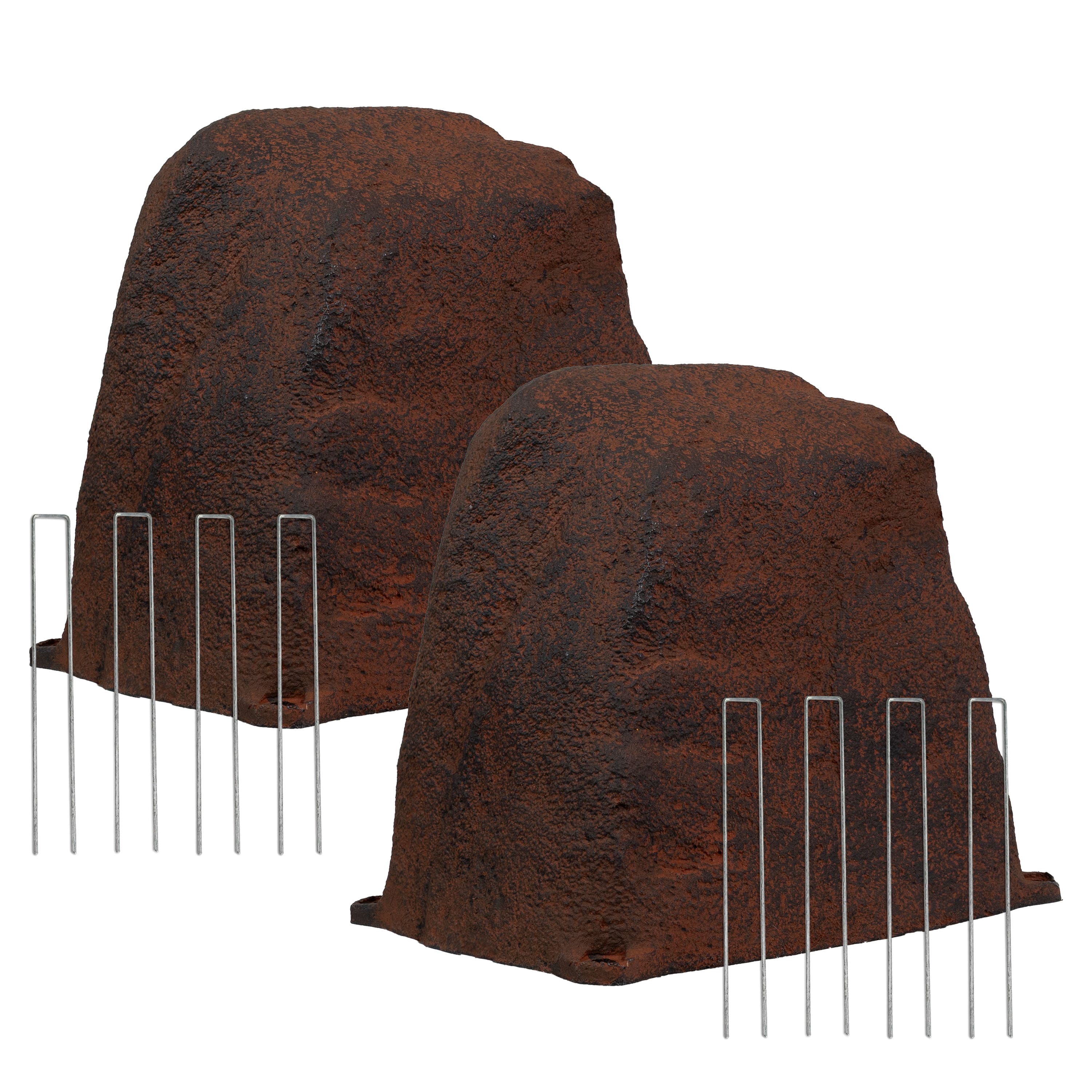 Sunnydaze - Flat-Top Artificial Landscape Rock with Stakes - 2 Pack - Brown price history on PriceWatchPro