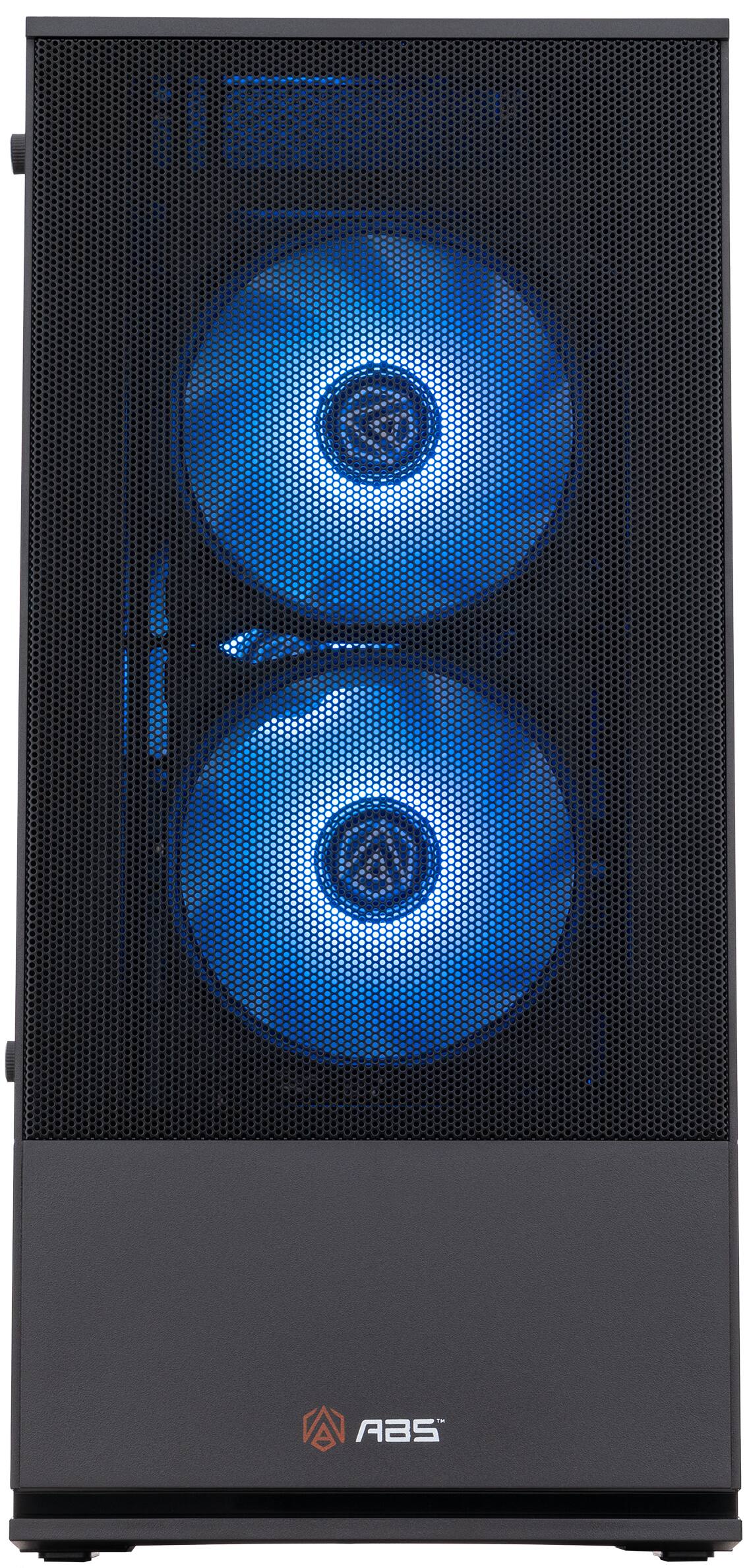 Angle. ADVANCED BATTLESTATIONS - ABS Cyclone Aqua Gaming PC - Windows 11 - Intel Core i5-14400F - GeForce RTX 5060 - DLSS 4 - 32GB DDR4 - 1TB - BLACK.