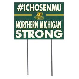 Jardine - Northern Michigan Wildcats 18'' x 24'' I Chose Lawn Sign - Green