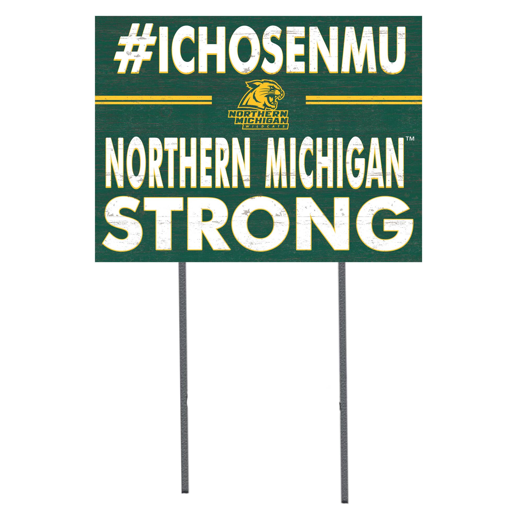 Northern Michigan Wildcats 18'' x 24'' I Chose Lawn Sign