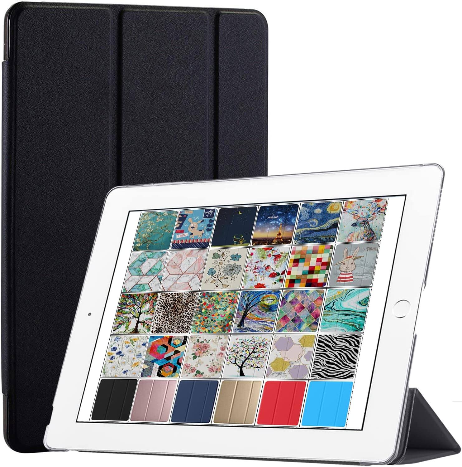 Front. DuraSafe Cases - iPad Pro 9.7" 2016 Lightweight Smart Cover with Hard PC Back A1673 A1674 A1675 - Black.