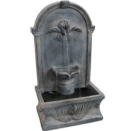 Sunnydaze - French-Inspired Reinforced Concrete Outdoor Water Fountain - Gray