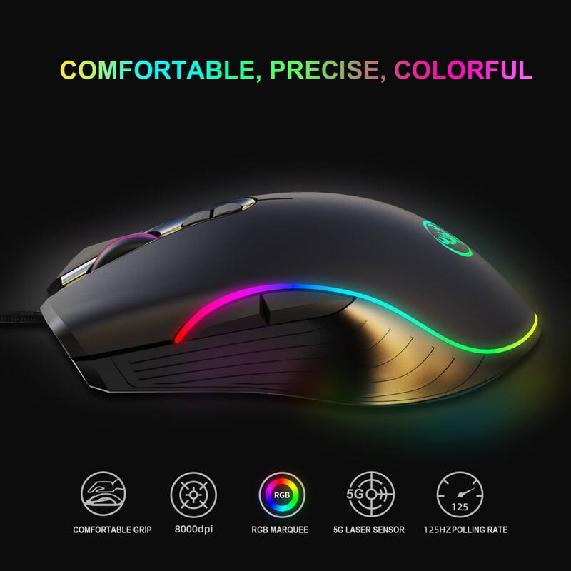 COMFORTABLE, PRECISE, COLORFUL

- COMFORTABLE GRIP
- 8000dpi
- RGB MARQUEE
- 5G LASER SENSOR
- 125HZ POLLING RATE