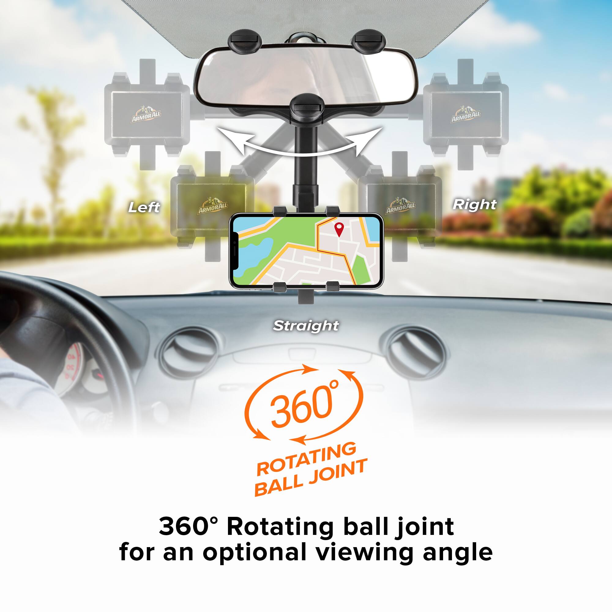 ARMORREL A Left   Right Da  
DE Straight  
360° ROTATING JOINT BALL  
360° Rotating ball joint for an optional viewing angle