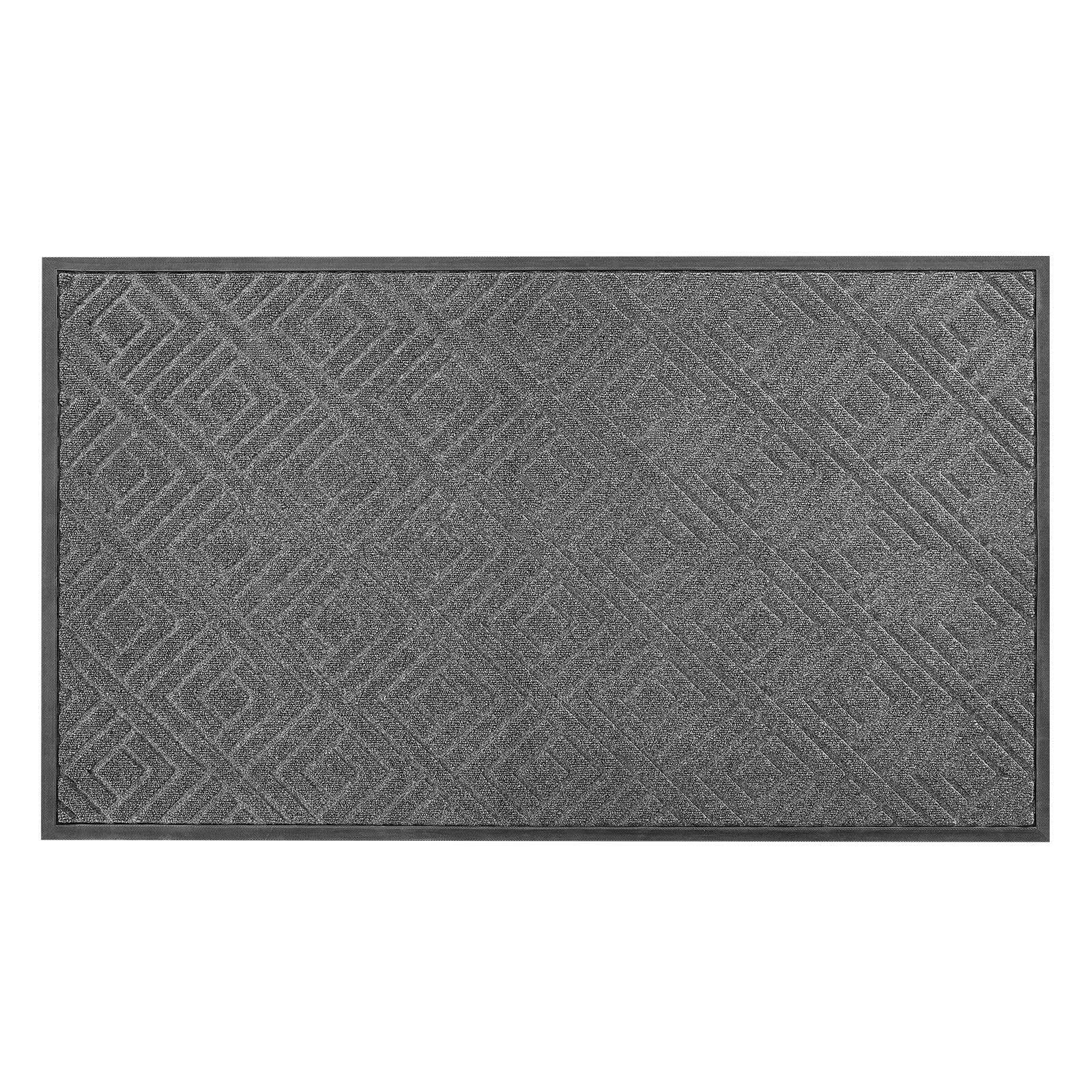 Front. VEVOR - Front Door Mat, 61.5 x 36 in Commercial Floor Mat for Indoor and Outdoor, Modern Stylish Carpet with TPE Backing - Gray.