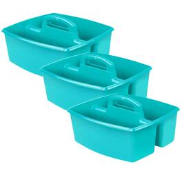 Storex - Large Caddy, Teal, Pack of 3