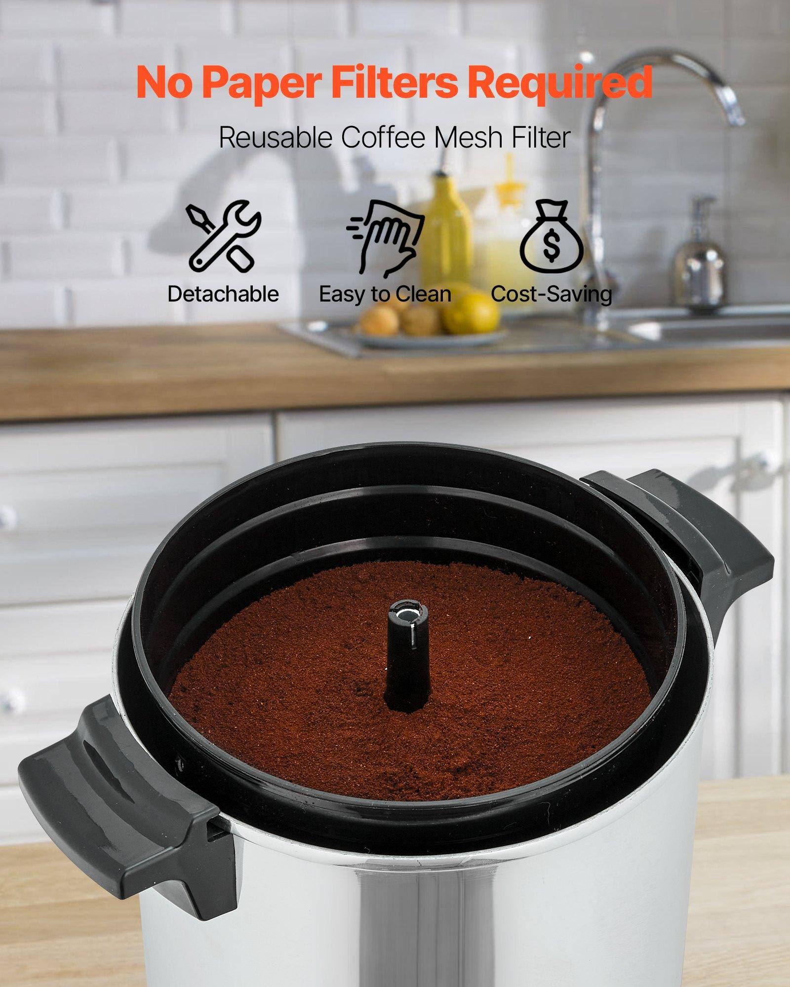 No Paper Filters Required  
Reusable Coffee Mesh Filter  

- Detachable  
- Easy to Clean  
- Cost-Saving