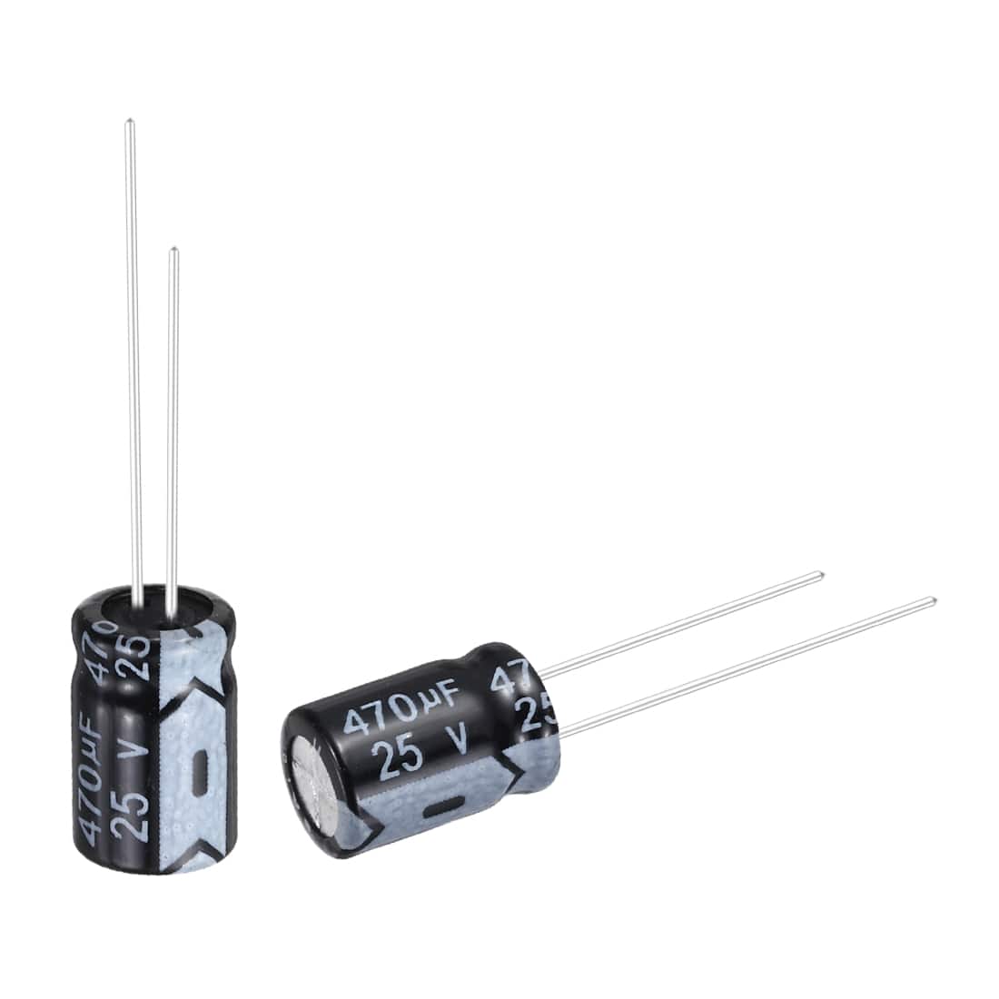 Unique Bargains - 470uF 25V 8x12mm Electrolytic Capacitor, Radial Leads Aluminum, 50pcs, for Power Supplies/Audio/Lighting - Black price history on PriceWatchPro