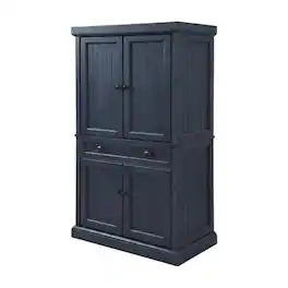 Crosley Furniture - Seaside Kitchen Storage Pantry - Distressed Navy