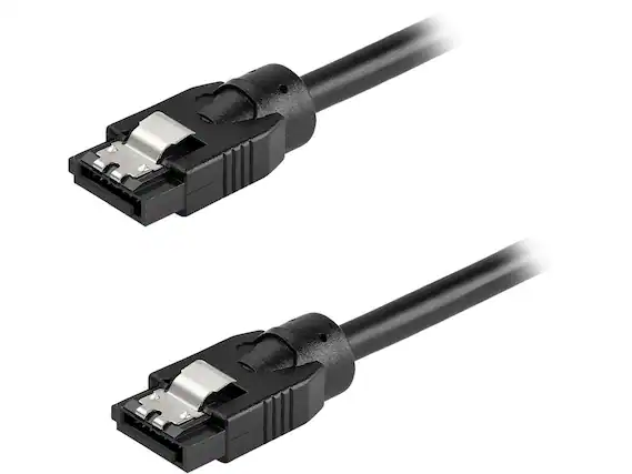 Front. StarTech.com - StarTech.com SATRD30CM 12" SATA Cable - Latching, 6Gbs, Black.