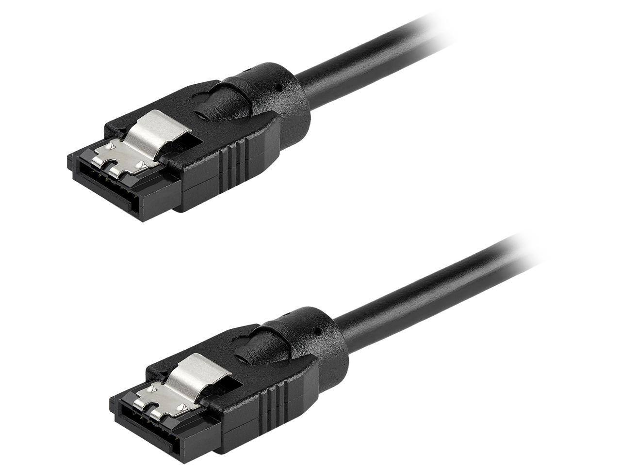 Front. StarTech.com - StarTech.com SATRD30CM 12" SATA Cable - Latching, 6Gbs, Black.