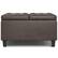 Alt View 12. Simpli Home - Harrison Small Square Coffee Table Storage Ottoman - Distressed Brown.