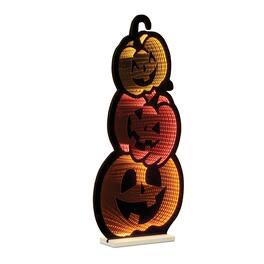 BreeBe - Triple Jack-o-Lantern Ekkolight 35.5"H - Orange, Black, Yellow