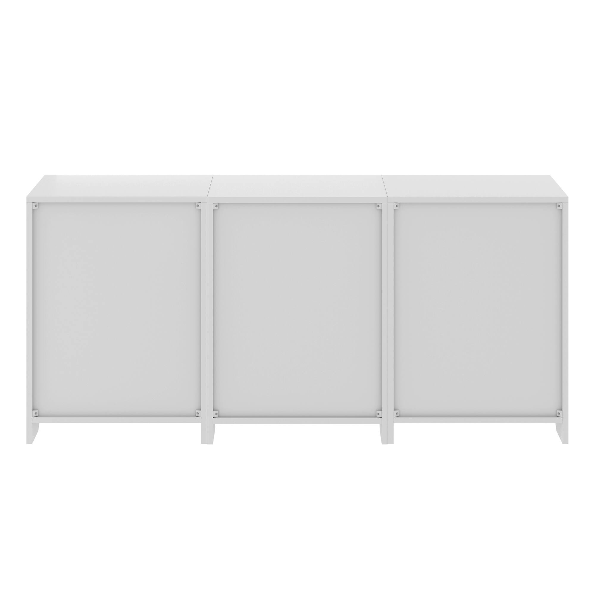 Alt View 3. Winsome Wood - Nova 3-Pc Storage Cabinet Set - White.