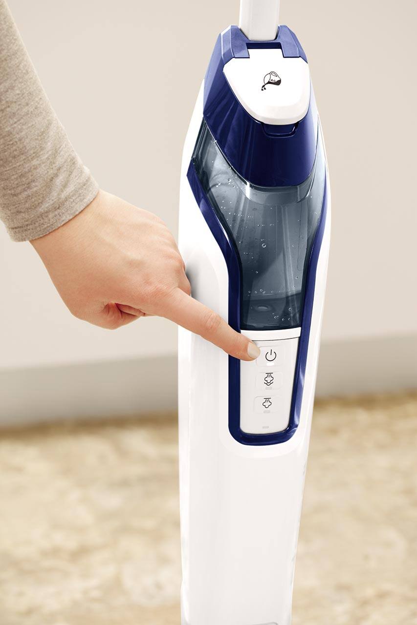 Back. BISSELL - PowerFresh Deluxe Corded Steam Mop - Brite White/Saphire Waltz.