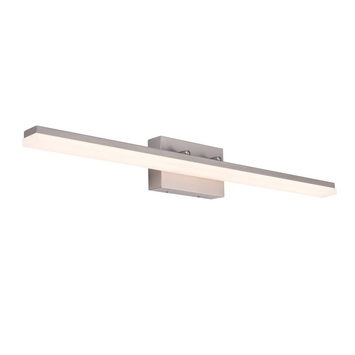 Front. HM 1810 - n Modern Led Vanity Light For Bathroom Lighting Dimmable w Brushed Nickel - Warm White 3000k 36 inches.