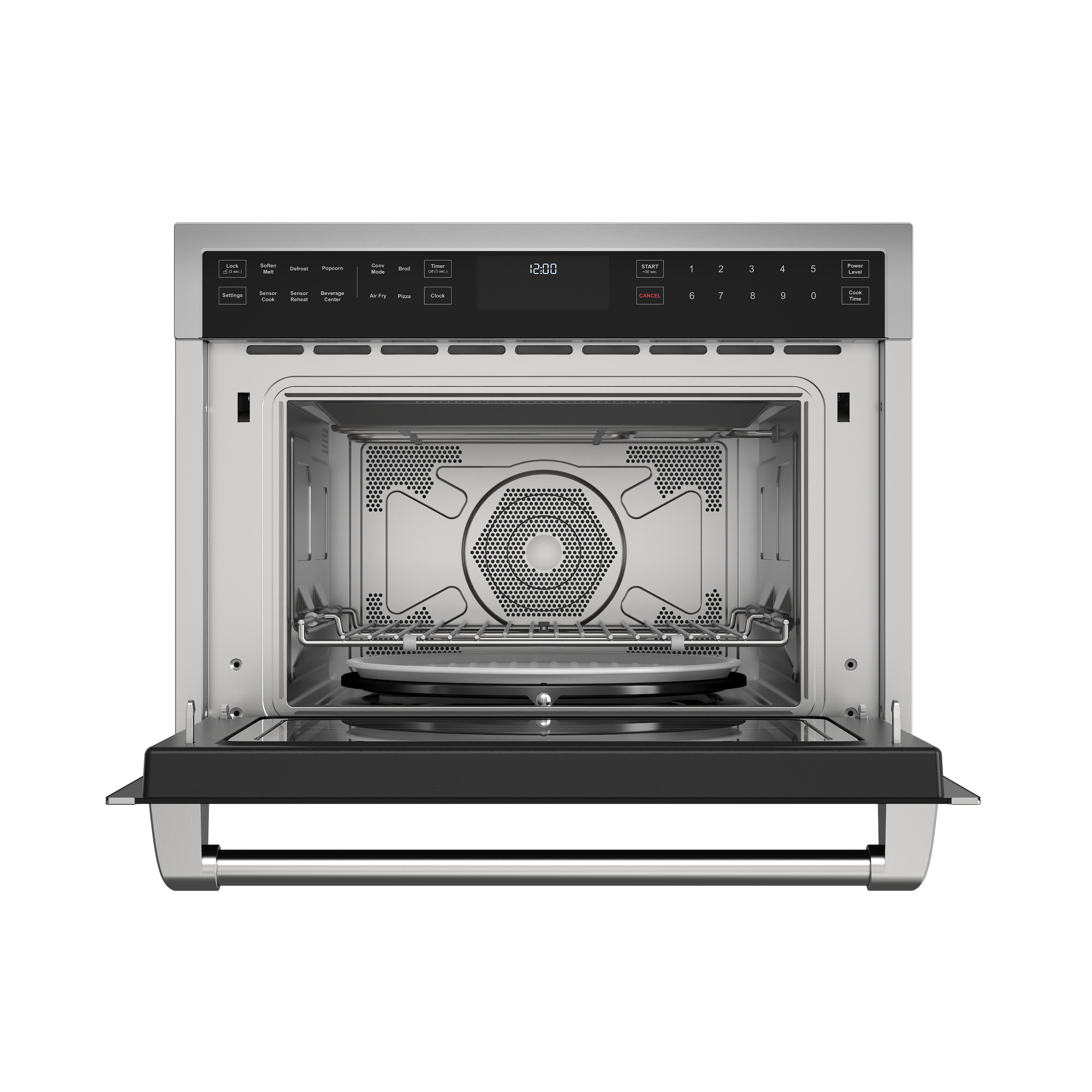 Back. Thor Kitchen - 1.6 Cu. Ft. Built-In Microwave Oven with Air Fry - Stainless Steel.