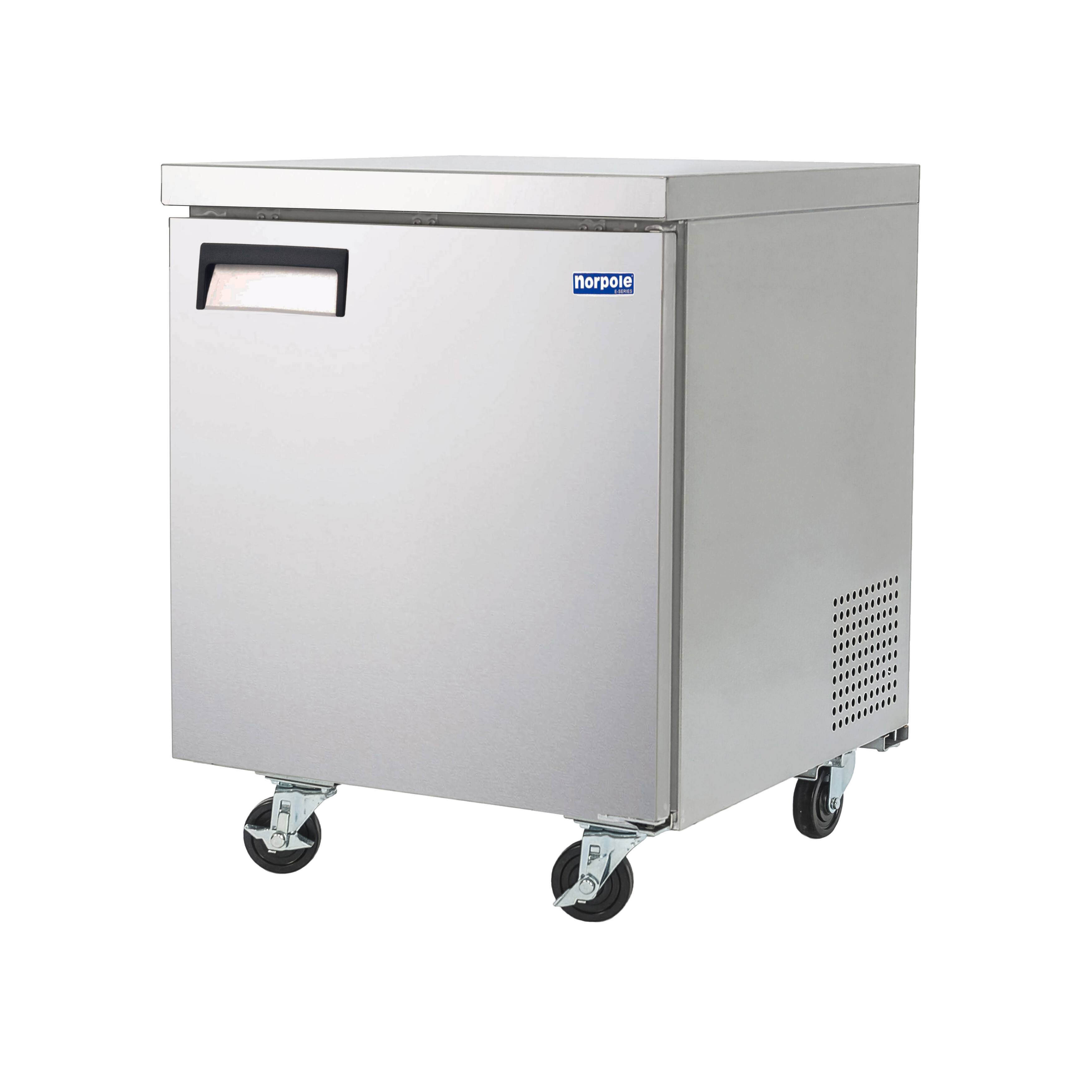 Alt View 1. Magic Chef - E-Series 27 in. 6 cu. ft. Single Door Under Counter Refrigerator in Stainless Steel - Stainless Steel.