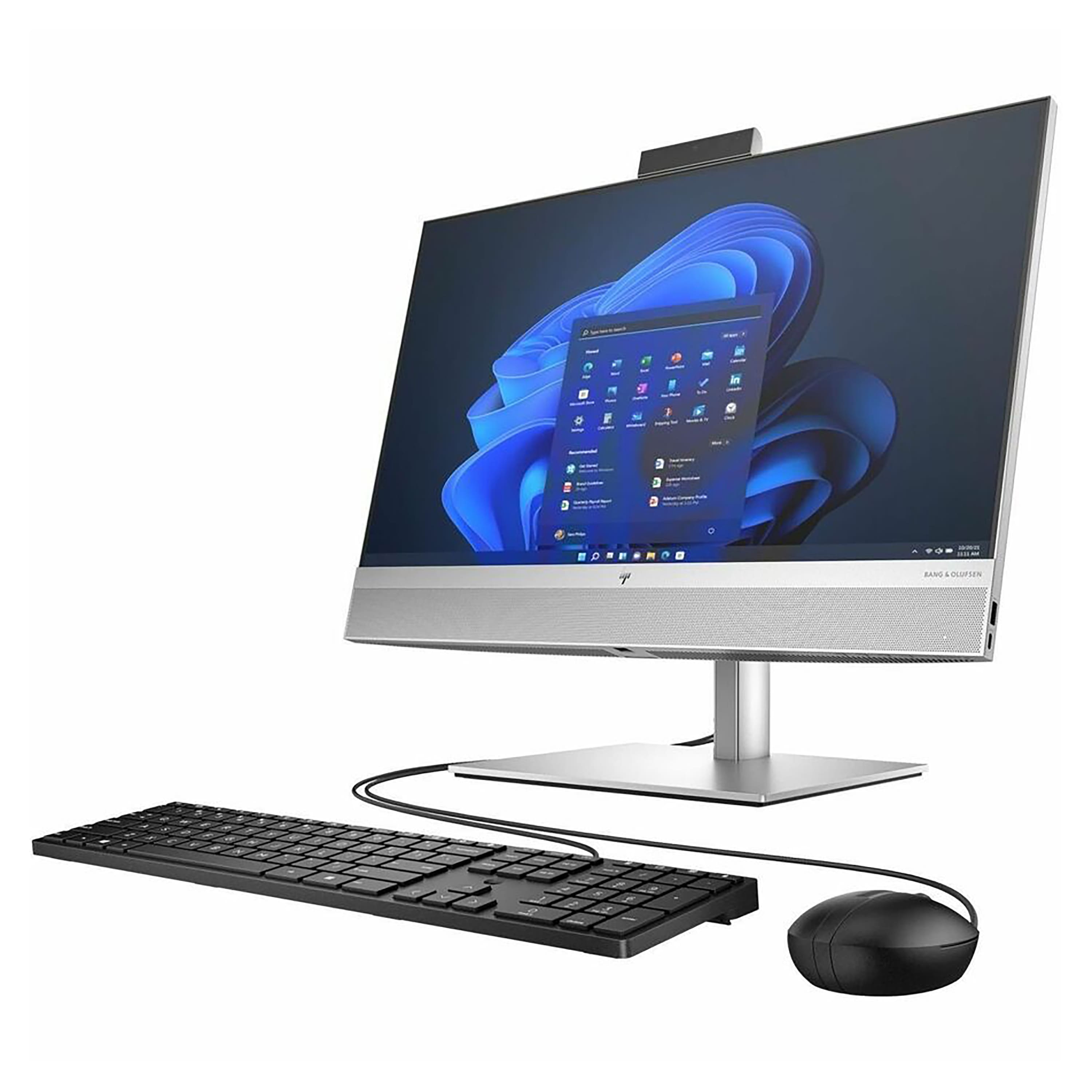 Left. HP - EliteOne 840 23.8" Full HD All-in-One - Intel Core i5-14500 - 16GB Memory - 512GB SSD - Silver/Black.