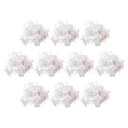 Unique Bargains - 10pcs Keyboard Switches (3-Pin 40gf) Dustproof Pre-Lubed Tactile Linear Switch Replacement for MX Mechanical Keyboard - Clear