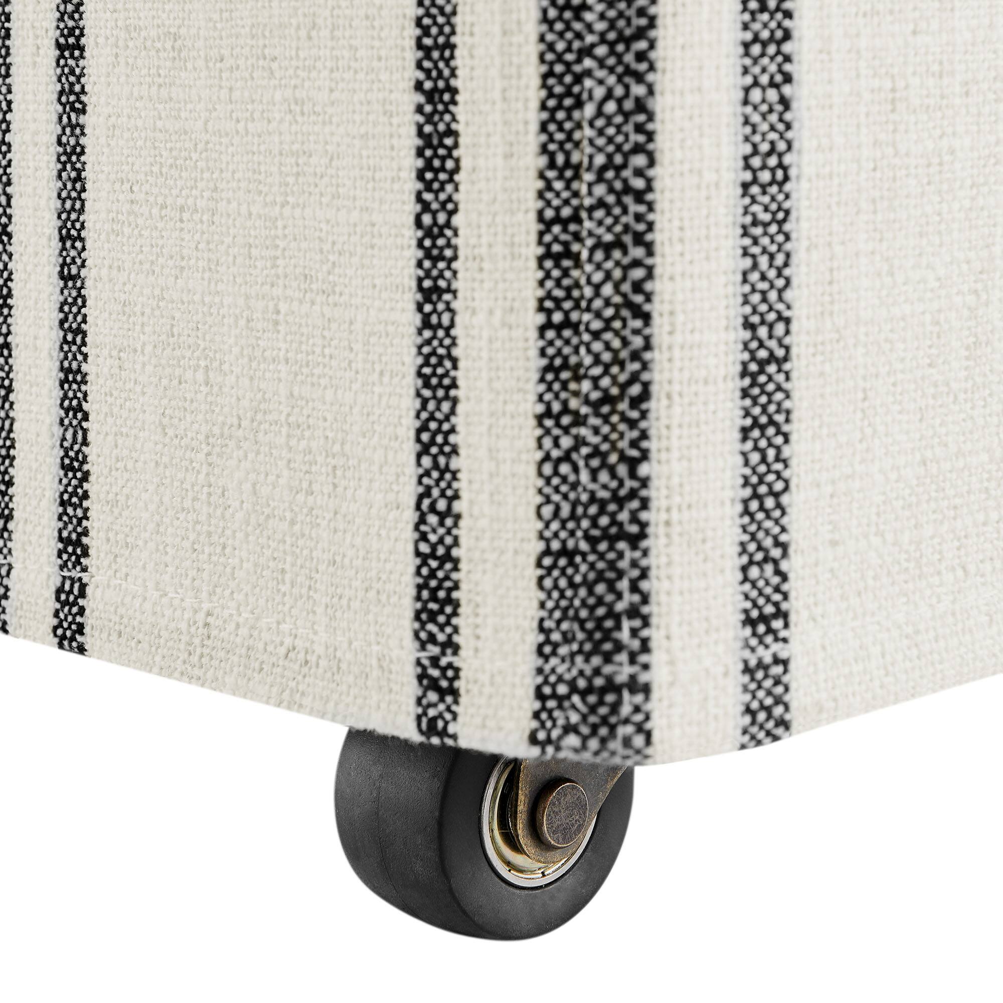 Alt View 6. Modway - Tessera Striped Slipcovered Dining Side Chair by Modway - Black Stripe.