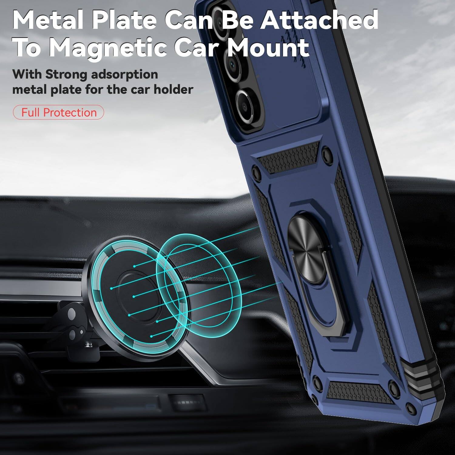 Metal Plate Can Be Attached To Magnetic Car Mount

With Strong adsorption metal plate for the car holder

Full Protection