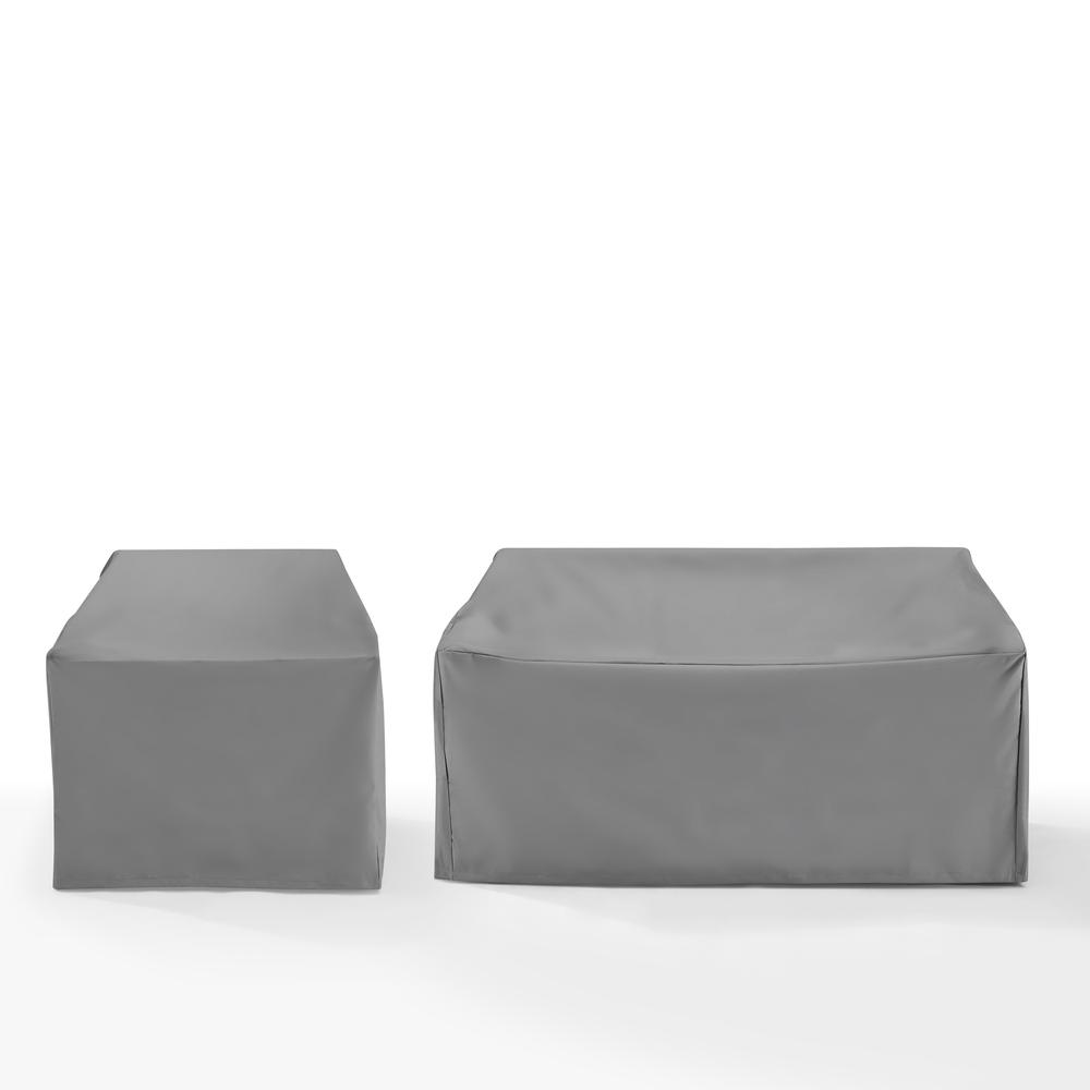 Alt View 1. Crosley Furniture - 2Pc Outdoor Furniture Cover Set - Chair & Loveseat - Gray.