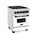 Back. ZLINE - Autograph 24" Legacy Dual Fuel Range w/ 4 Burners & White & Black Accents (RAZ-WM-24-MB) - Multicolor.