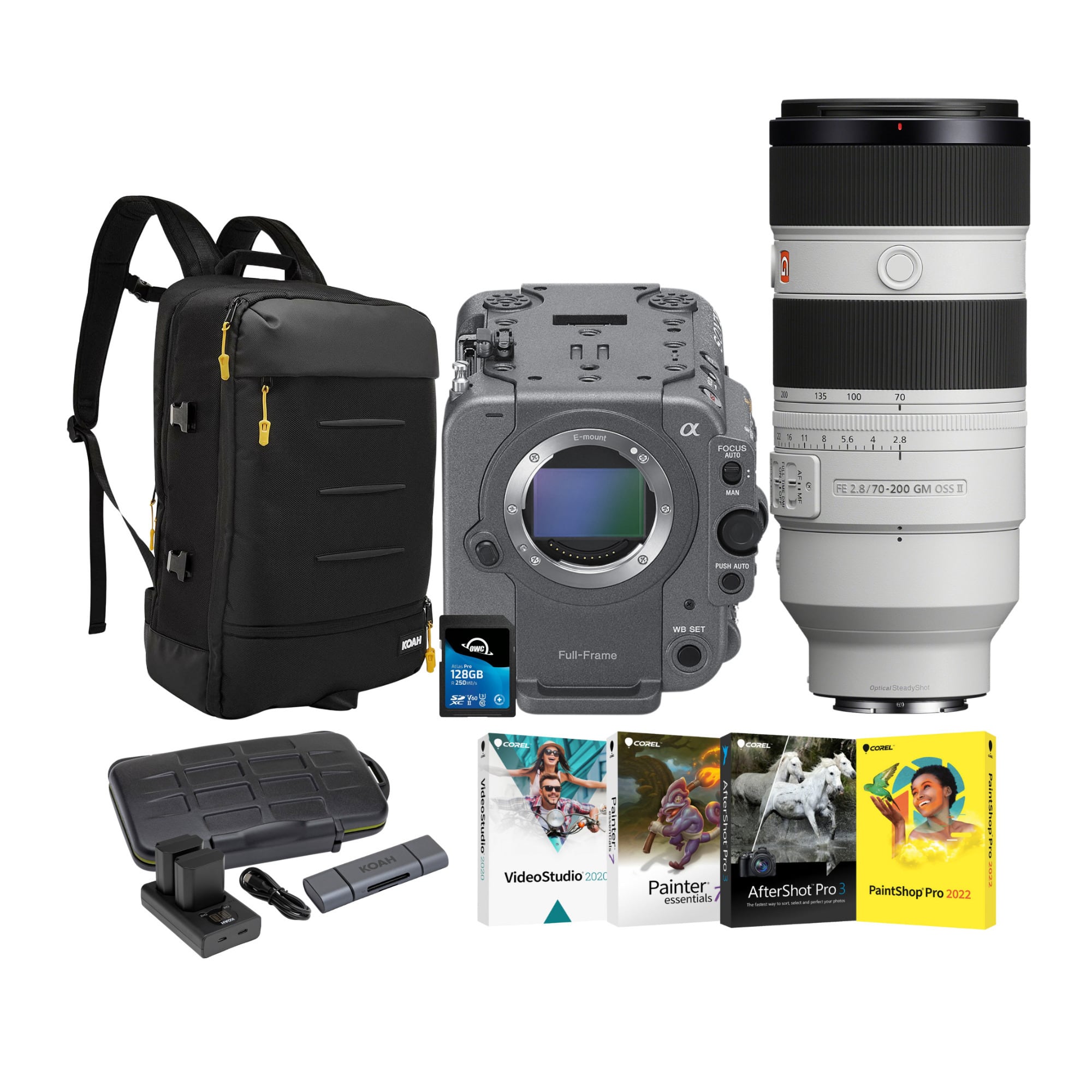 Sony - FX6 Full-Frame Cinema Camera with 24-70mm f/2.8 GM OSS II Lens Bundle - Black