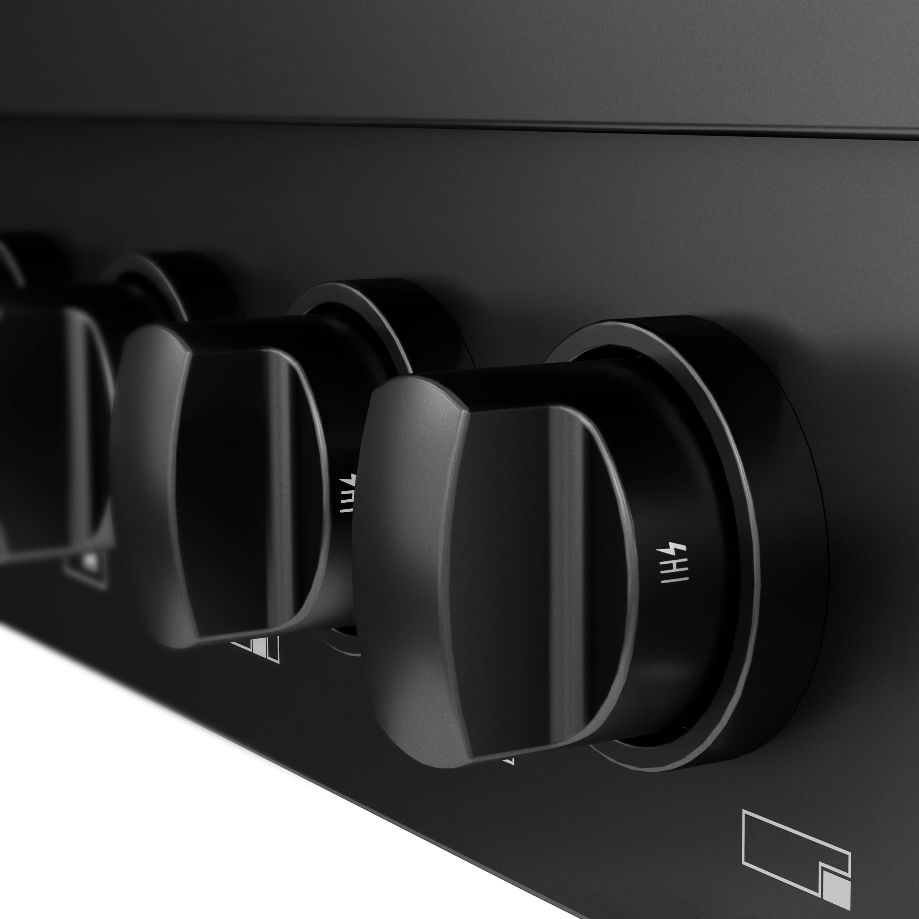 Alt View 15. ZLINE - ZLINE 48 in. Paramount Gas Rangetop with 8 Burners (SRTB-48) - Black Stainless Steel.