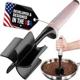 Zulay Kitchen - 5-Blade Meat Chopper, Pinwheel Design Ground Meat Masher with Comfortable Grip - Light Pink