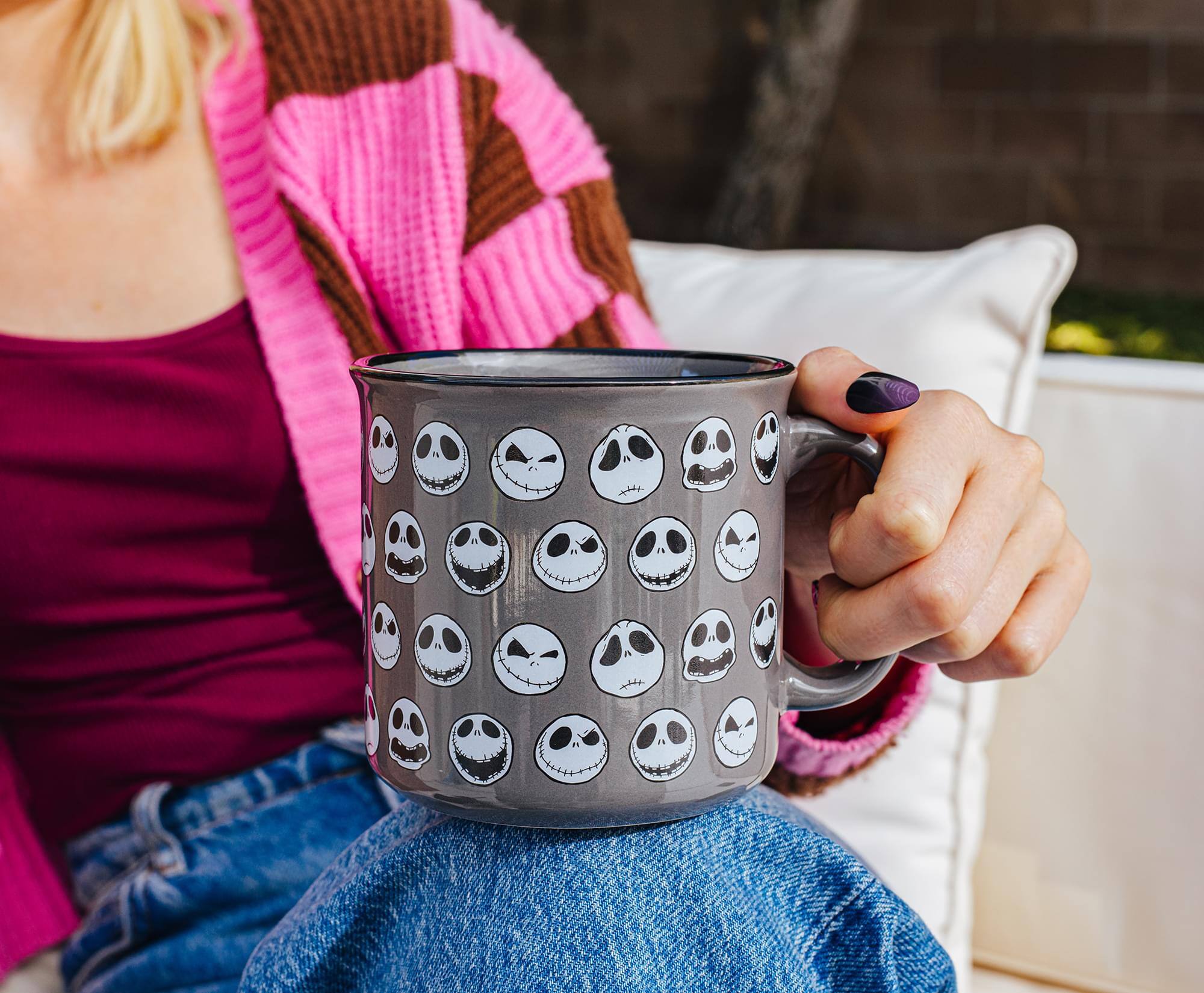Alt View 5. Disney - Disney The Nightmare Before Christmas Jack Skellington Expressions Camper Mug - Black.
