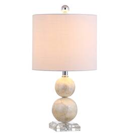 Jonathan Y - Bailey 19" Seashell LED Table Lamp, Ivory - White