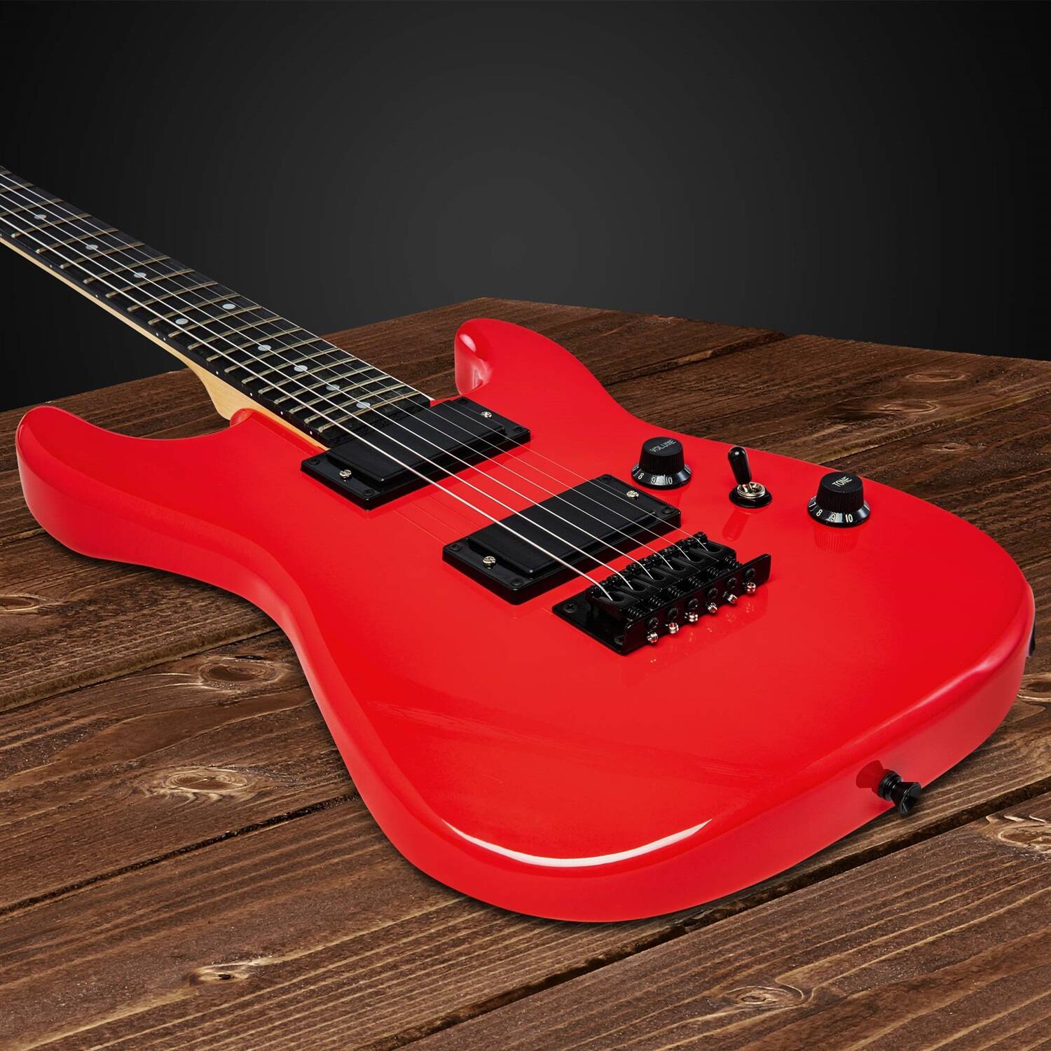 Alt View 2. Lyxpro - Electric Guitar Kit, 36” Electric Guitar with Amp & Electric Guitar Accessories - Red.