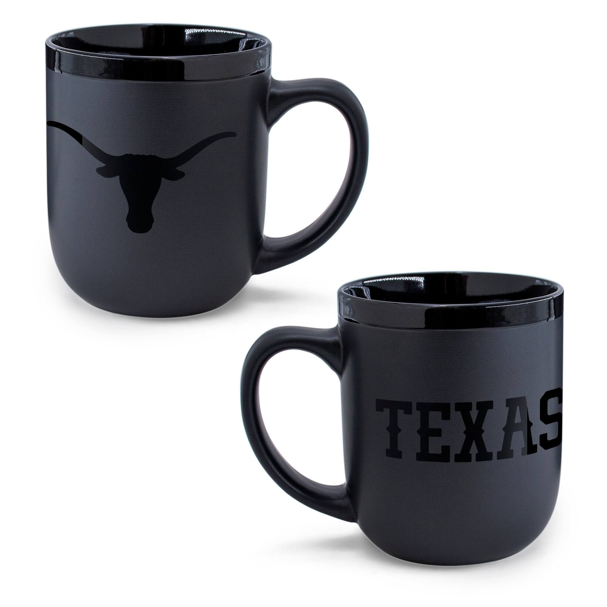 Front. WinCraft - Texas Longhorns 17oz. Ceramic Mug - Black.