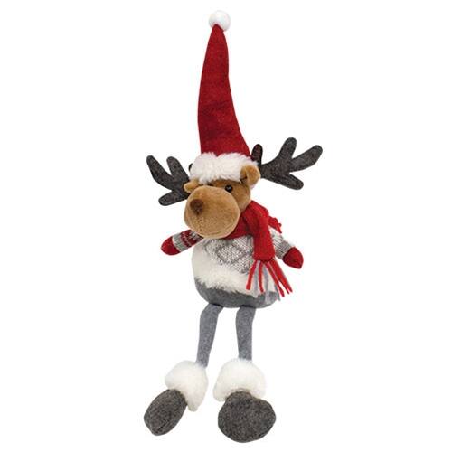 Angle. BreeBe - Stuffed Holiday Moose Shelf Sitter 2 Asstd. - Multi.