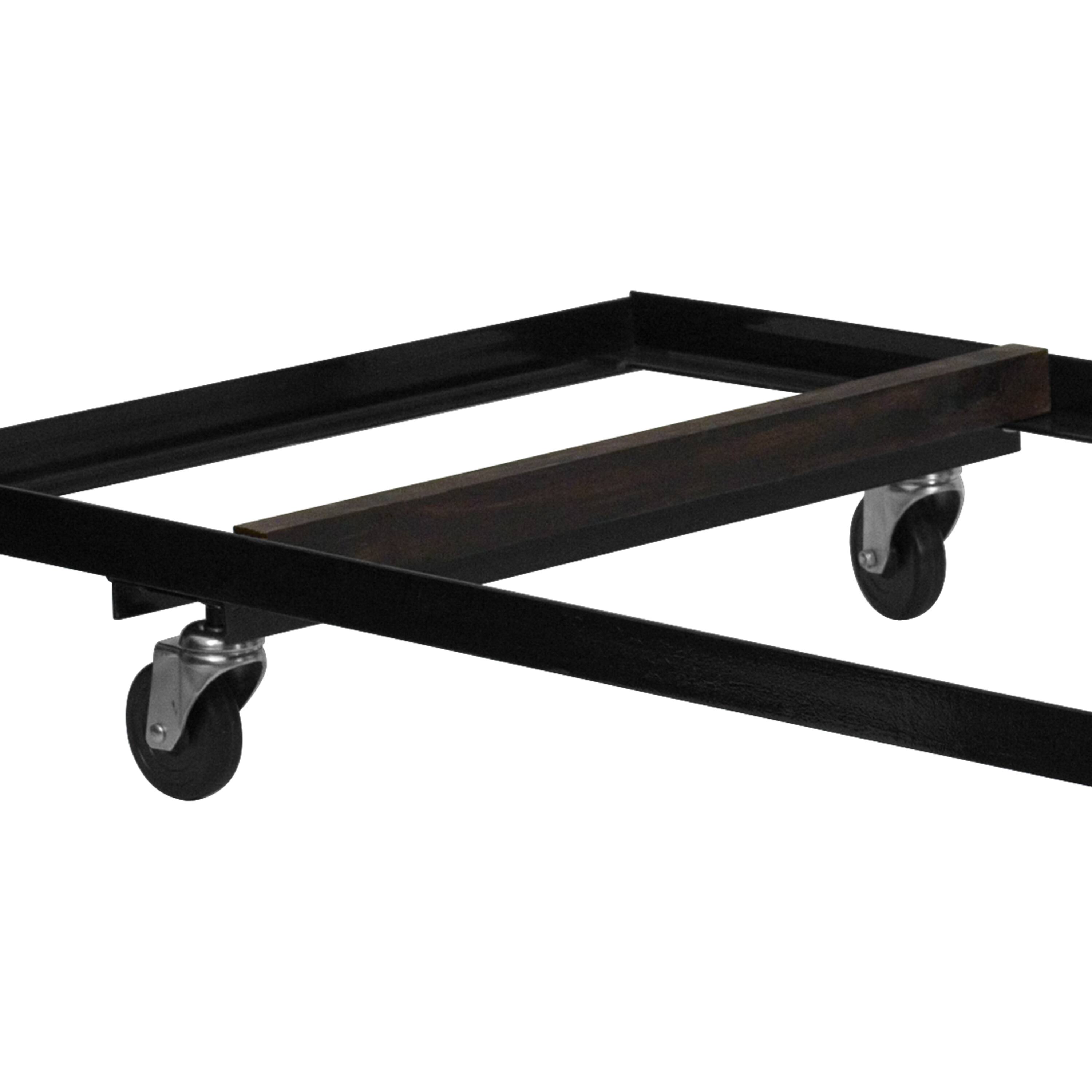 Alt View 3. Emma + Oliver - Folding Table Dolly for 30''W x 72''D Rectangular Folding Tables - Black.