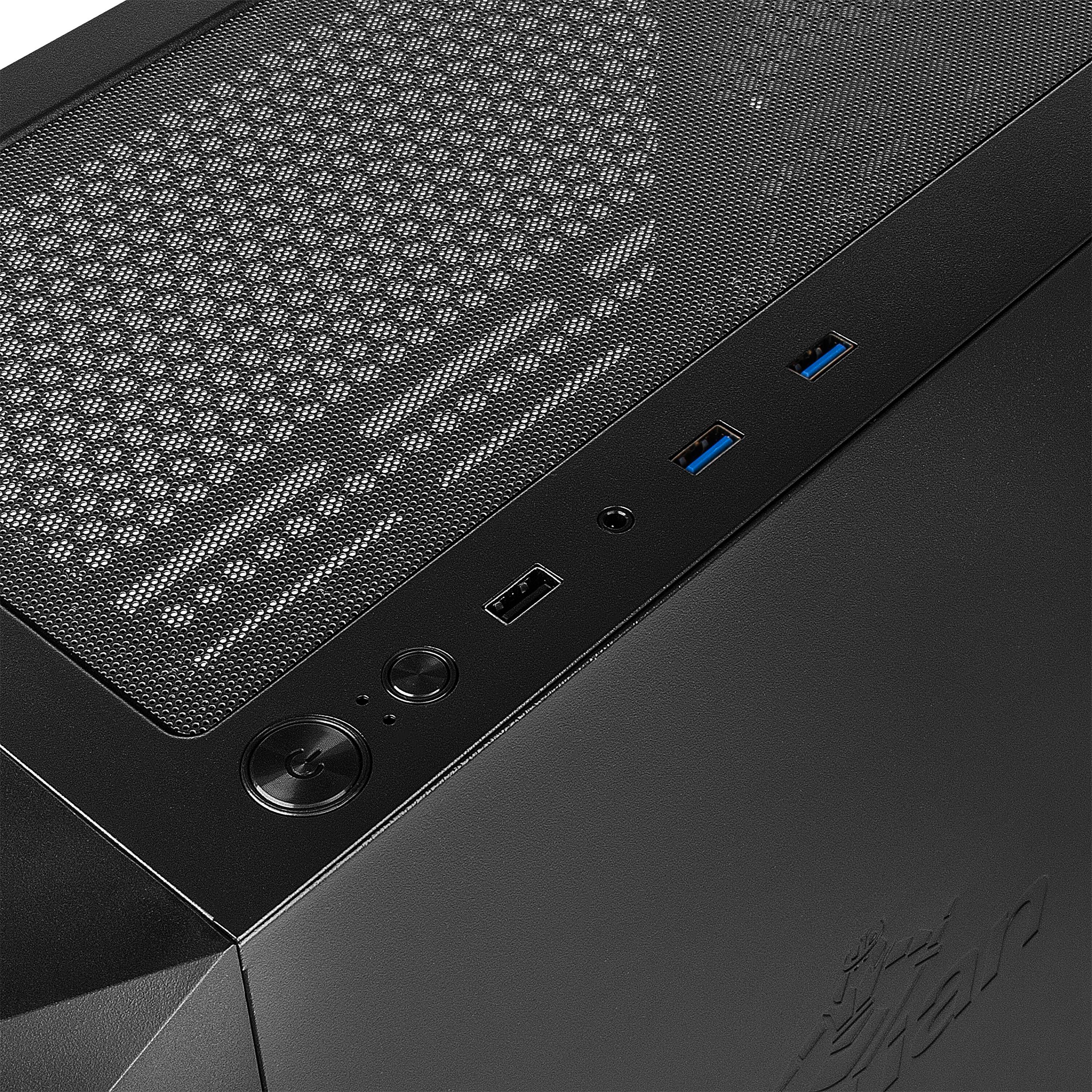 Alt View 3. YEYIAN - Yeyian - Tanto ARGB Mid-Tower Gaming PC Case - Model: US-YCM-APTAN-01-FA - Black.