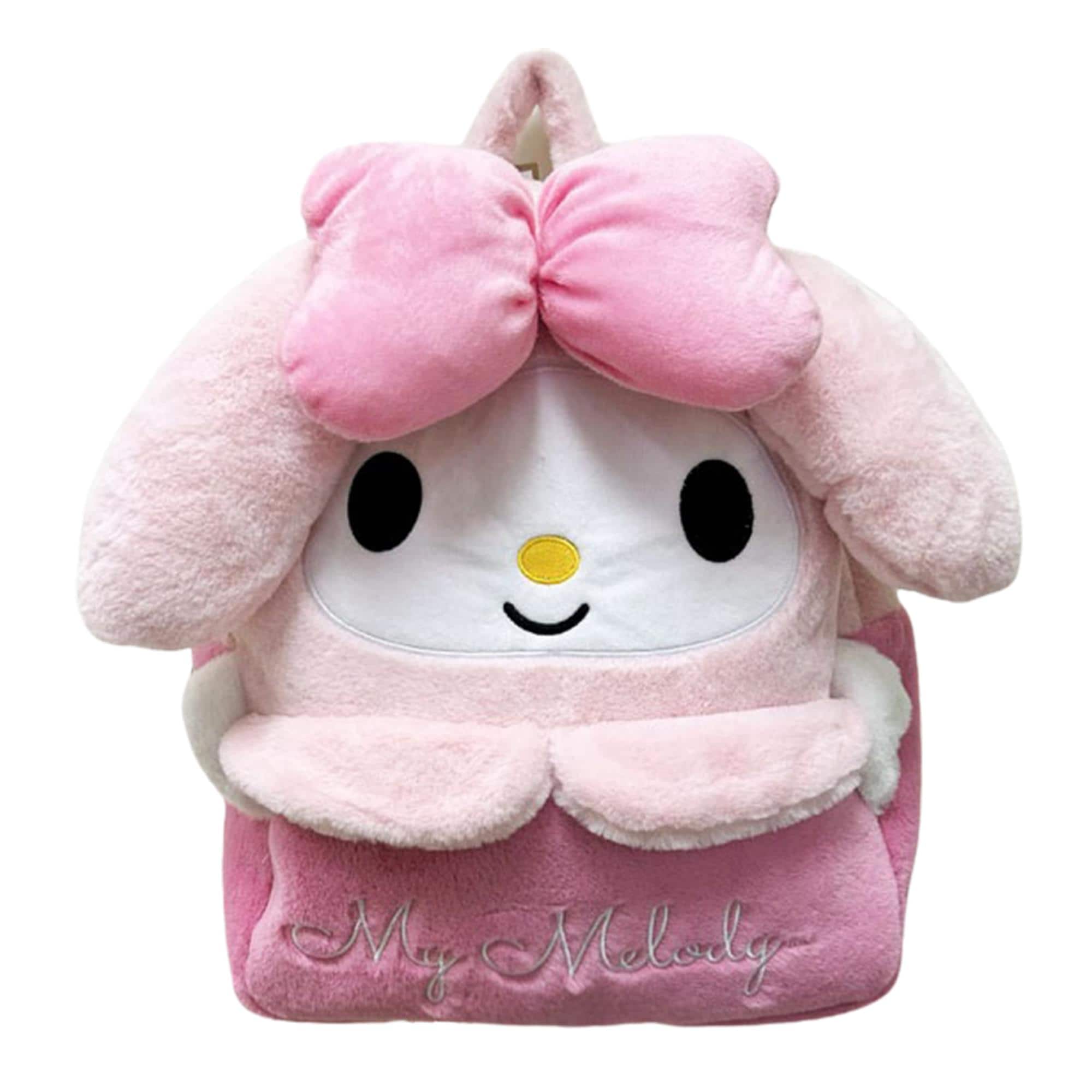 Hello Kitty - Sanrio My Melody 15 Inch Embroidered Plush Backpack - Pink